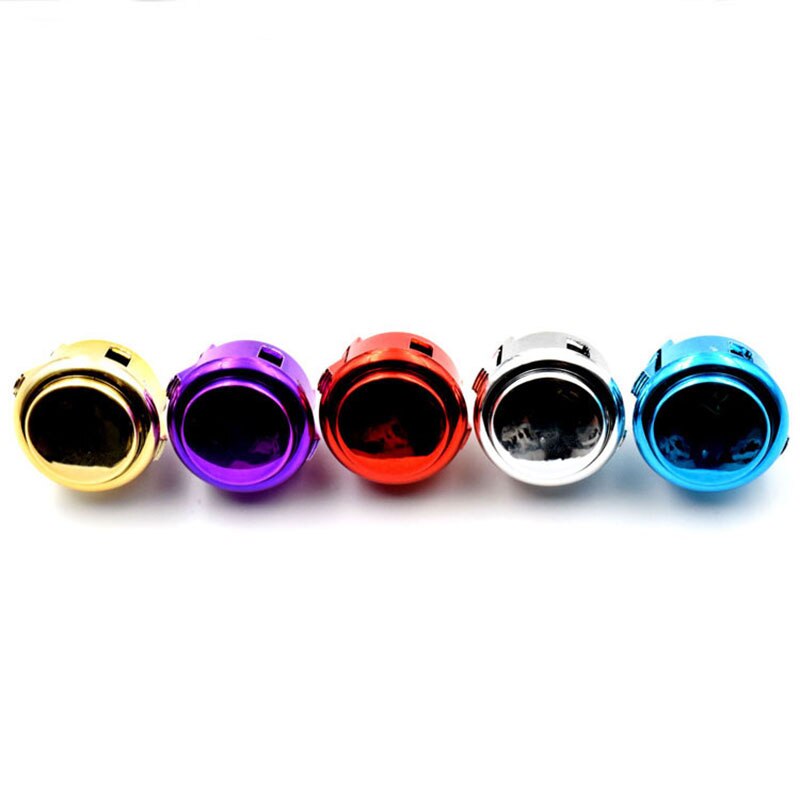2 stuks sanwa obsj -30 metalen afwerking drukknop -in 30mm vervangende drukknop zilver goud voor arcadespel