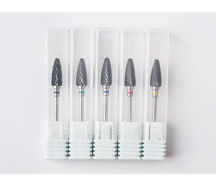 Sorte keramik neglebor grater nano coating negle bor bits til manicure negle bor tilbehør negle fræser
