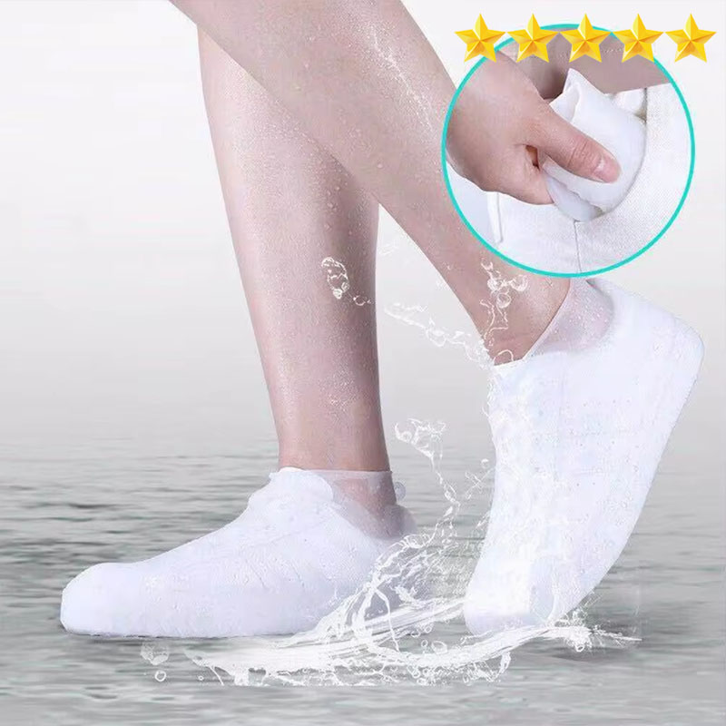 sales】Waterproof silicone shoe cover protector reusable anti-slip wear-resistant rain shoe cover for outdoor rainy days