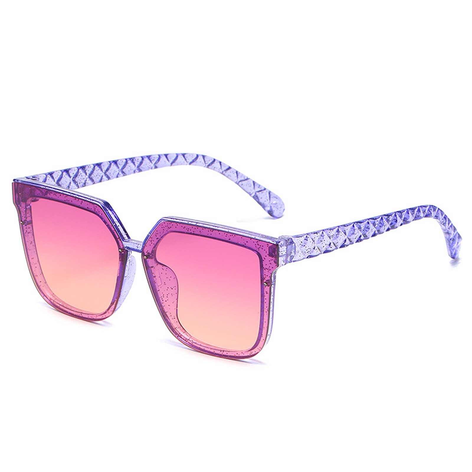 Children Lightweight Sunglasses, Square Shape Sunglasses for Boys and Girls, Black/ Grey/ Blue/ Tawny/ Pink/ Purple 5-12Years