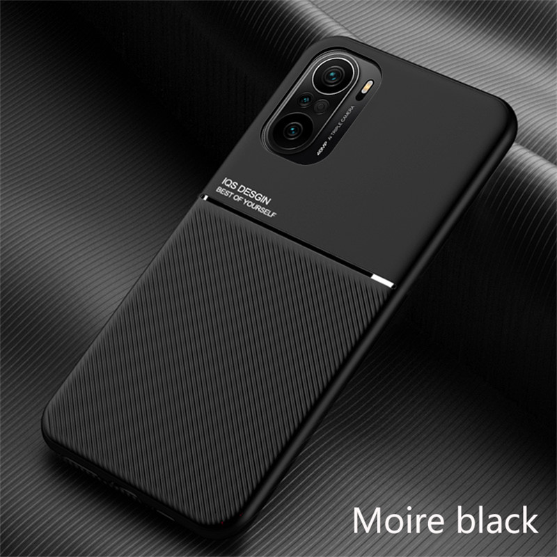 Luxe Lederen Telefoon Case Voor Xiaomi Mi Poco F3 F3 GT Magnetische Plaat Autohouder Achterkant Voor Mi Pocophone X3 NFC M3 M2 F2 Pro: Eva / Beige
