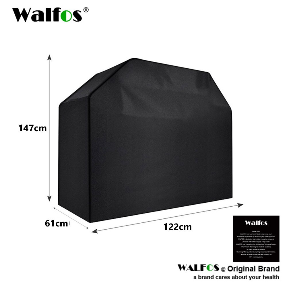 WALFOS Waterproof Grill Cover BBQ Grill Outdoor Rainproof Dustproof Heavy Duty Grill Cover for Gas Charcoal Electric Grill: 122x61x147cm