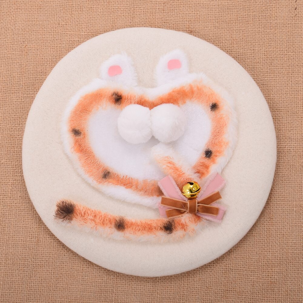 Meisjes Leuke Baret Cartoon Wol Blend Kat Butt Cap Beanie Vrouwen Top Hoed
