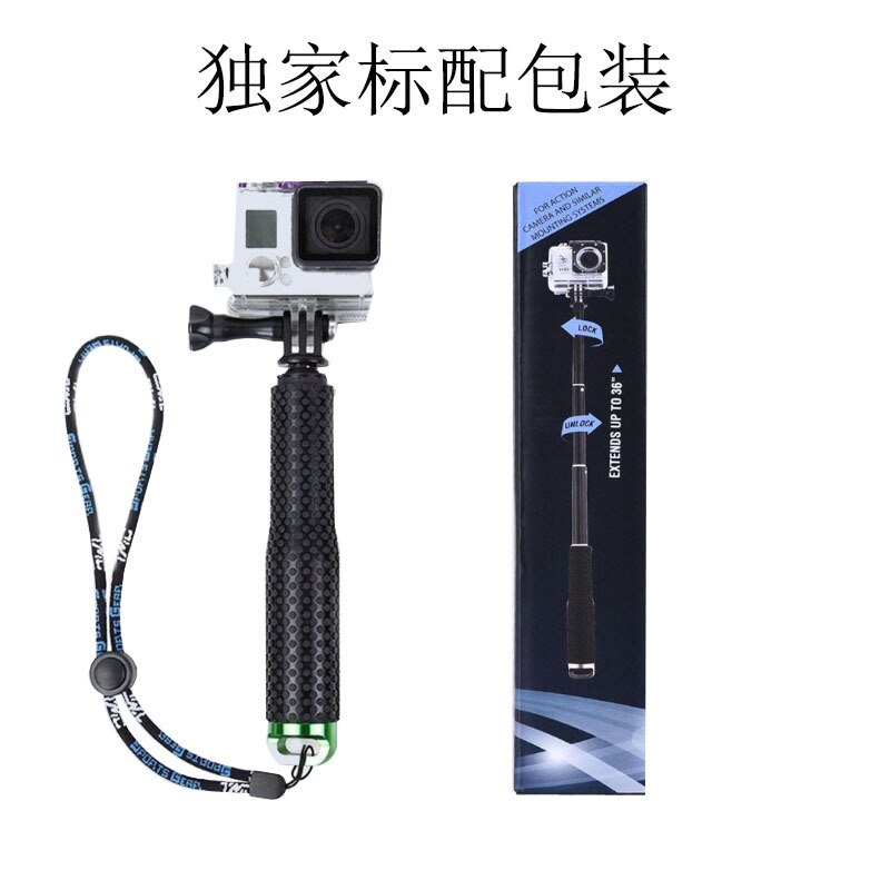 Kort leo gopro selfie pinne aluminiumslegering 19 tommer sp selfie pinne selfie pinne handling kamera dykker selfie pinne
