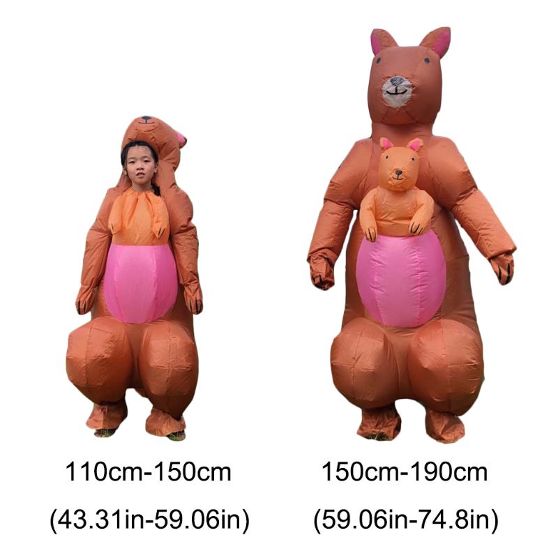Kangaroo Inflatable Costume Fancy Dress Cosplay Halloween Theme Party Toy Performance Adults Children Outdoor Costumes