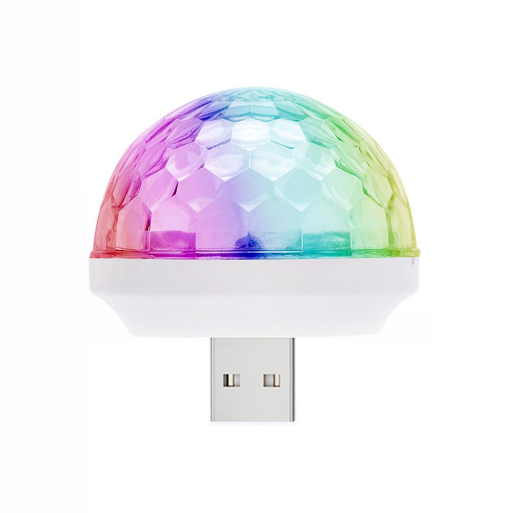 1 sæt automatisk bar bil usb fest lys let brug disco kugle led club stage mini stemmestyring dekoration interiør