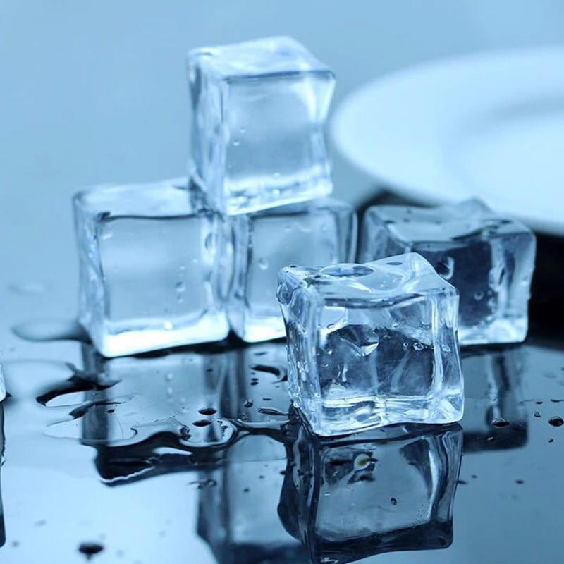 Cubos de hielo artificiales de acrílico, accesorios de fotografía, forma cuadrada, 3cm/2,5 cm/2cm/1,5 cm, 10 Uds.