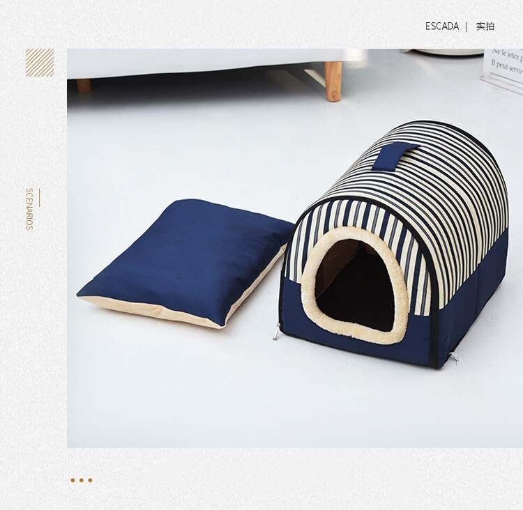 Cama de cachorro de inverno quente canil para animais de estimação ninho de cachorro gato saco de dormir cama para casa de cachorro para gatos: 5 / L