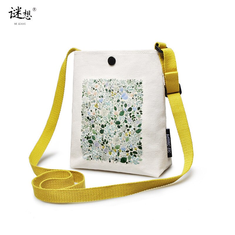 Newhotstacy Tasche 110619 reine baumwoll-Segeltuch-tasche damen-umhängetasche mit einem schultergurt, handytasche