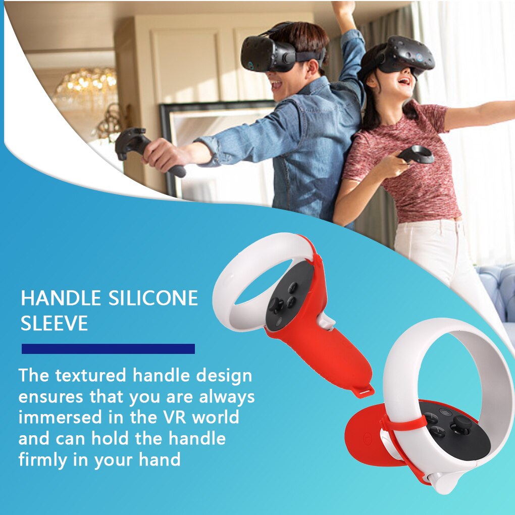 VR Handle Cover Silicone VR Glass Cover Half Controller Accessory Replacement for Oculus Quest 2