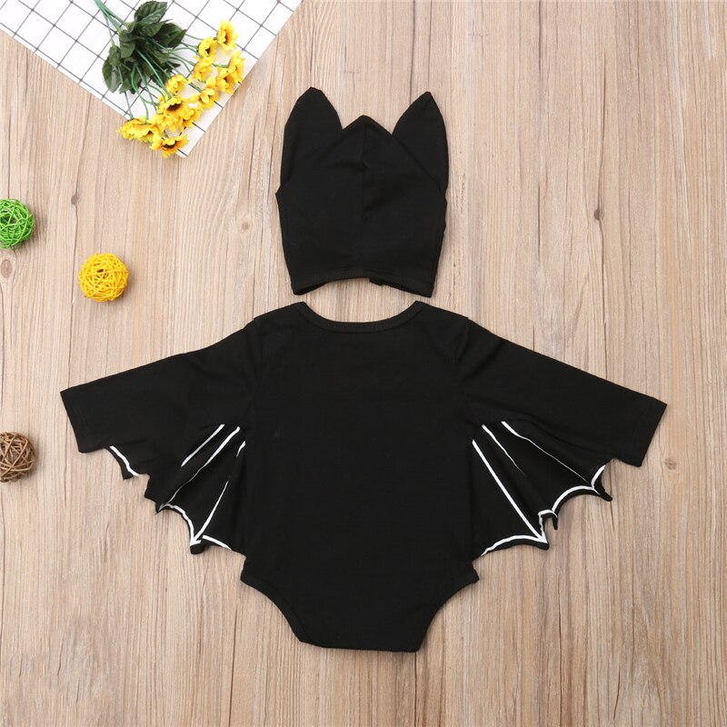 Halloween tøj flagermus romper outfits nyfødt baby dreng drenge tøj cosplay kostume tøj 2 stk outfits