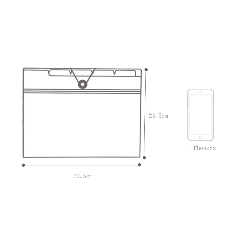 Expanding Wallet Document Bag Transparent A4 File Folder Expandable File Organizer Filling Products School Office Supplies