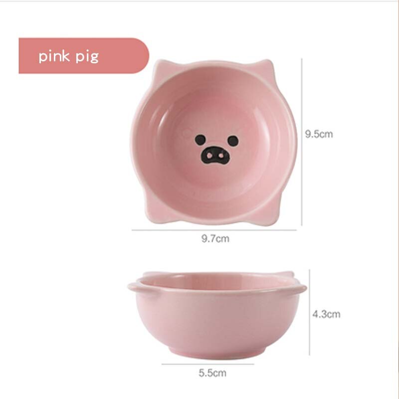 Keukengerei Snack Kleine Plaat Voor Voedsel Keramische Kant Dishe Servies Fruitschaal Saus Dishe Serveren Cartoon Tafel Decoratie: pink pig