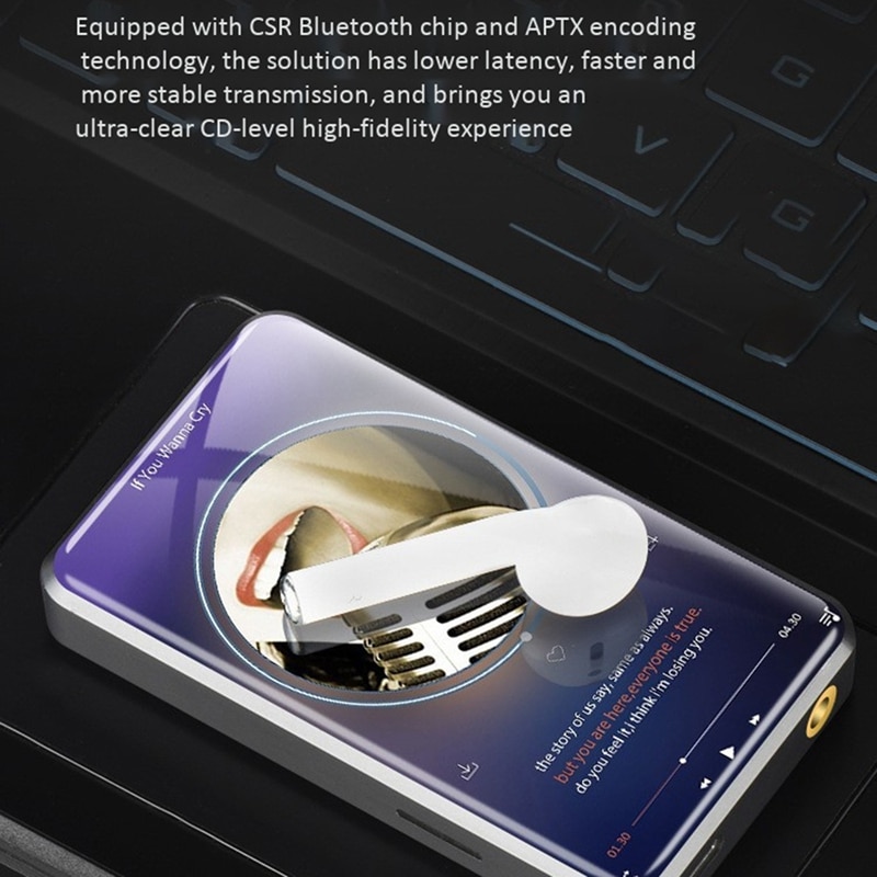 Music Player 3.0-Inch Bluetooth Press Full-Sn Music Player, Bluetooth + External MP4 with FM Function