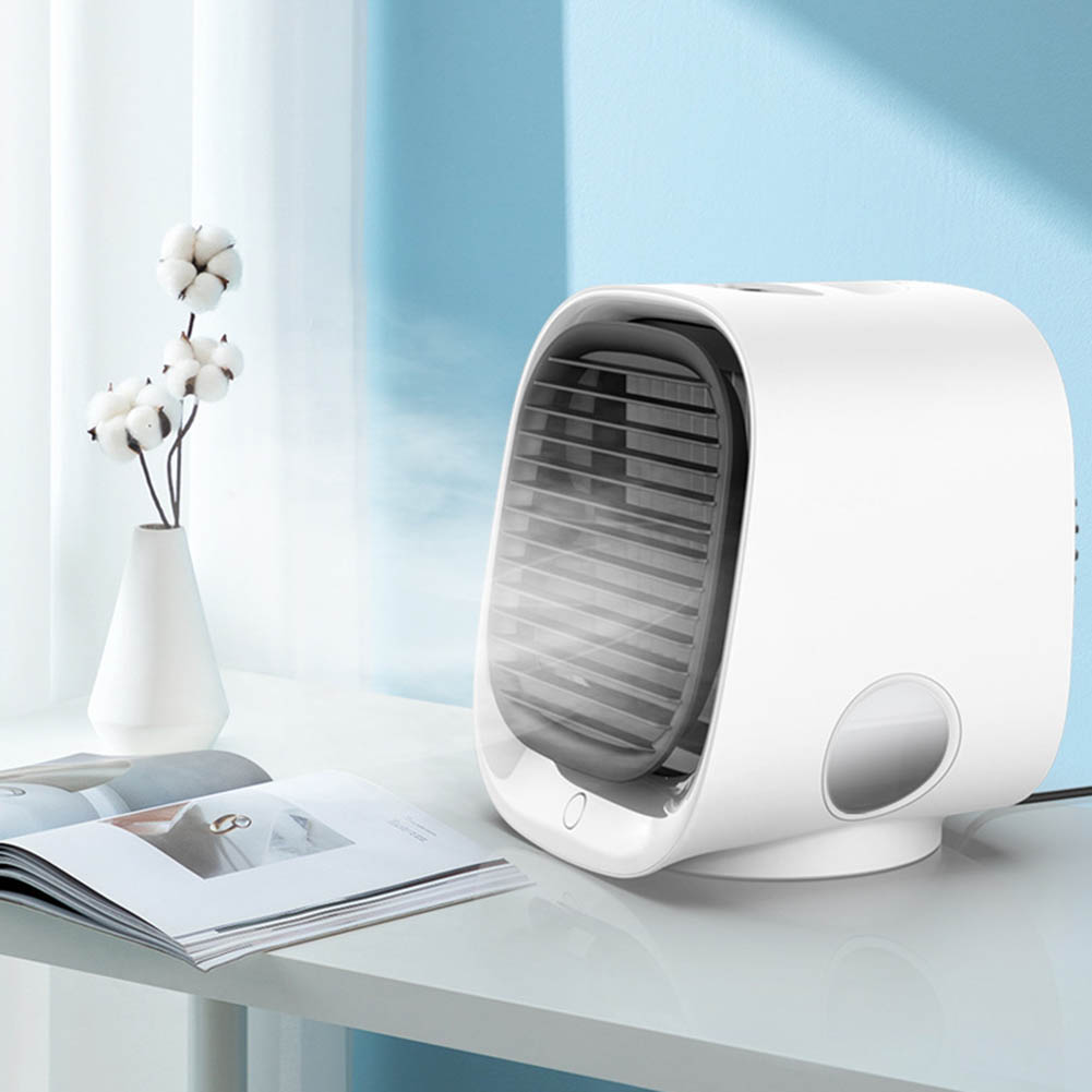 300Ml Mini Airconditioner Usb Draagbare Luchtkoeler Desktop Air Cooling Fan Met Nachtlampje Multifunctionele Luchtbevochtiger Luchtreiniger