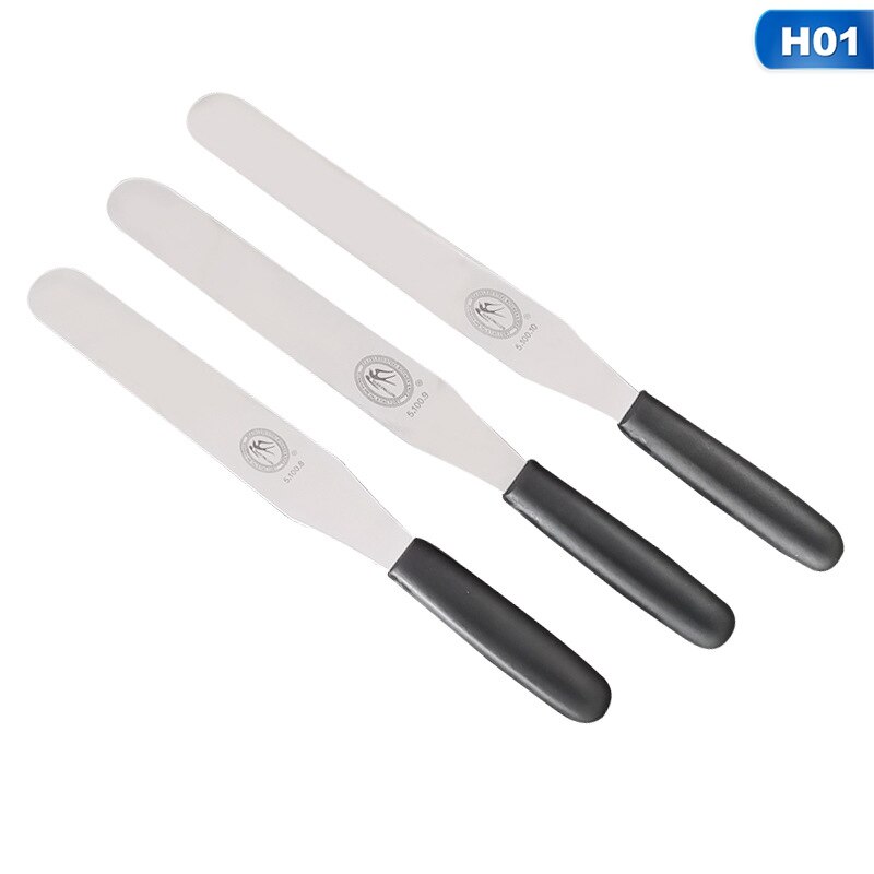 Cake Spatula Cream Spatula Scraper Baking Cake Tool Stainless Steel Cake Spatula Smoothing Cake Decoration Tool: H01
