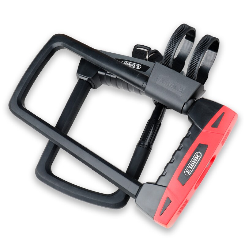 Etook Bicycle U-Lock W/ Mount Bracket Motorcycle E-Bike U-shaped Lock Safety Device Cut Resistant S L Multi Colors