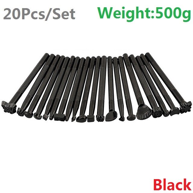 Outil d'impression du cuir, ensemble de sculpture manuelle, couture à la main, accessoires artisanaux multifonctions, de , nouveauté , pièces/ensemble: Black