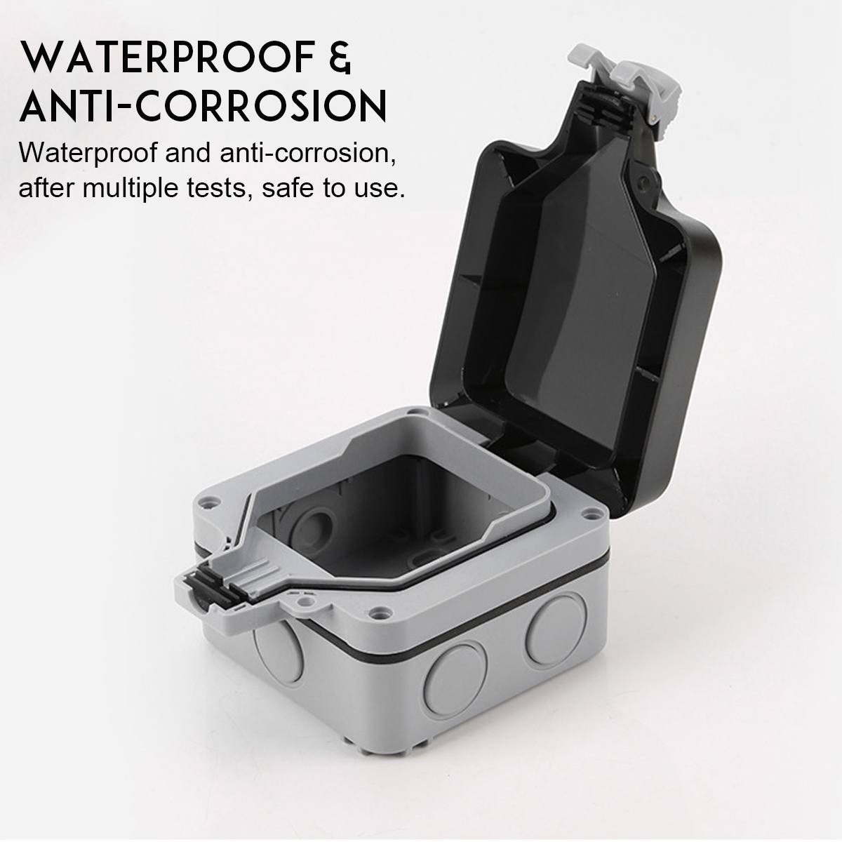 Single/Double Wall Socket Waterproof Box Plate Panel Switch Protection Cover IP66 Weatherproof Waterproof Outside Use