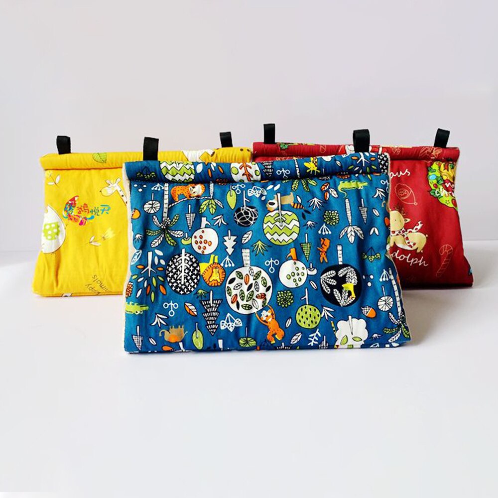 Plush Bird Hanging Cave Cage Parrot Nest Hammock Hanging Cage Warm Winter Birds Cage Bed Toys Hamster House