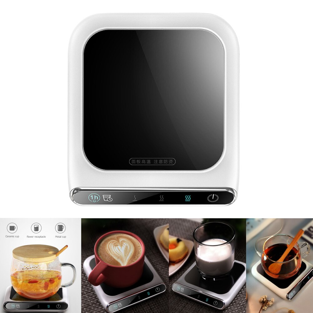 Mug Warmer USB Cup Heater Desktop Heated Coaster for Coffee Milk Tea 3 Temperatures Adjustable Cup Warming Pad Christmas