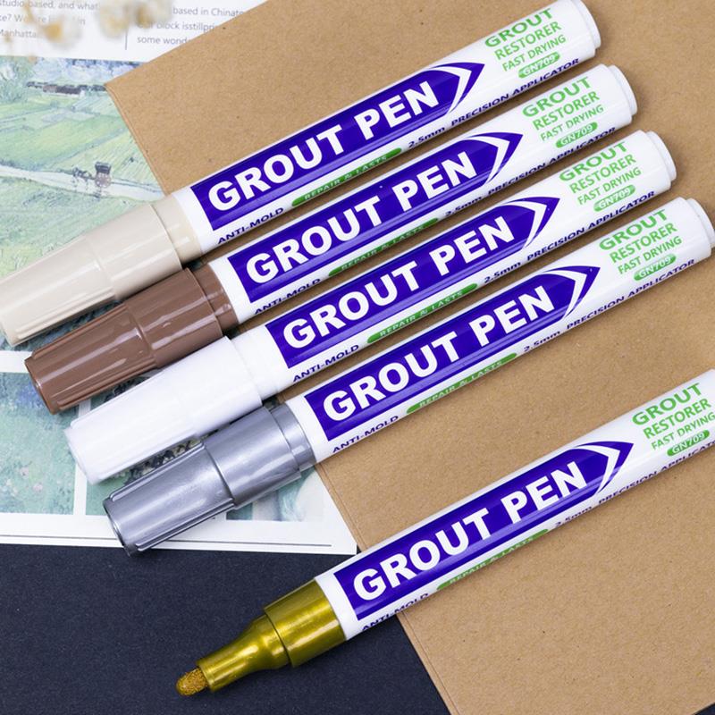 8 farben Wasserdichte Fliesen Marker Mörtel Stift Zauberstab Naht Stift Weiß Schwarz Grau Für Fliesen Boden Badezimmer Dekontamination Naht Reparatur werkzeug