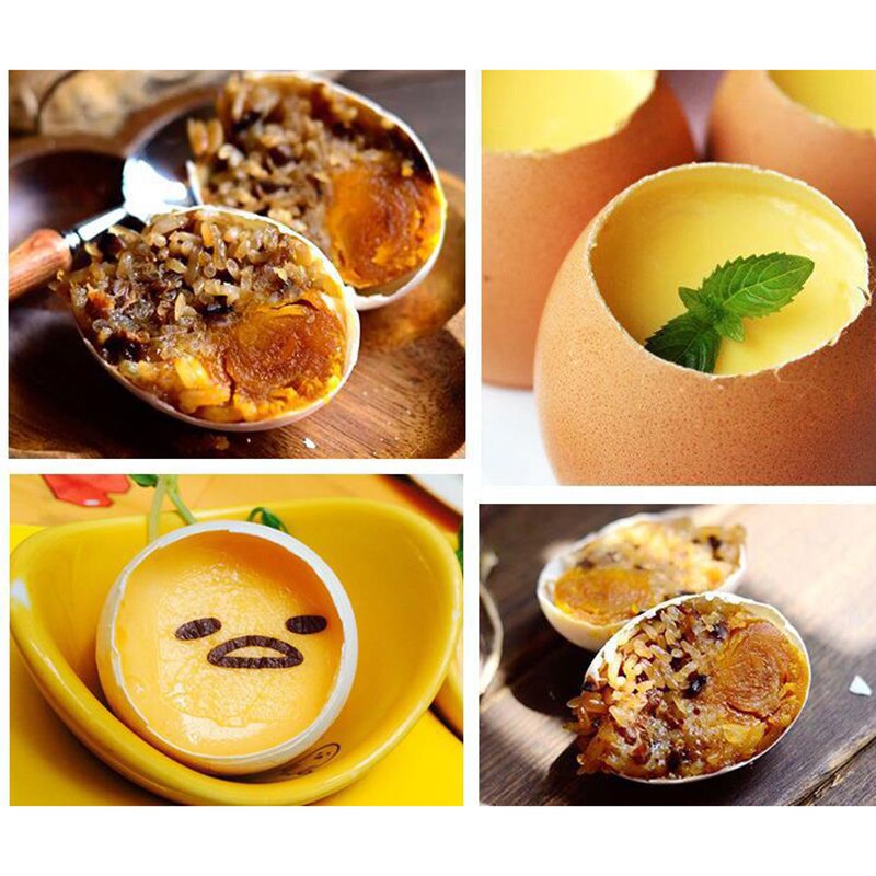 Egg Cracker Topper Stainless Steel Egg Opener Eggshell Cutter Kitchen Tool for Soft Hard Boiled Egg FP8