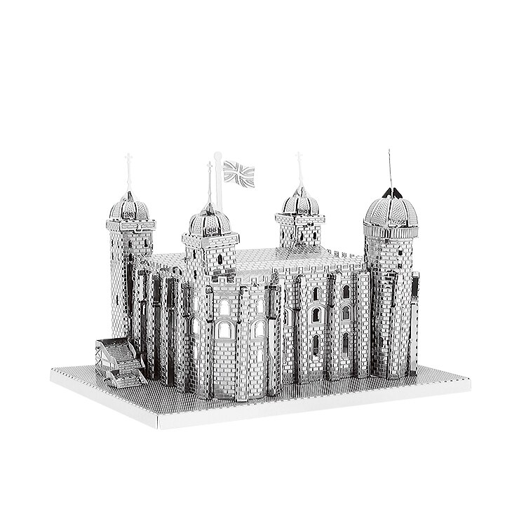 Architecture 3D Metal Puzzles World Famous Building Cathedral Tower Garden Bridge Jigsaw Construction Handmade Manual Toys: Tower of London