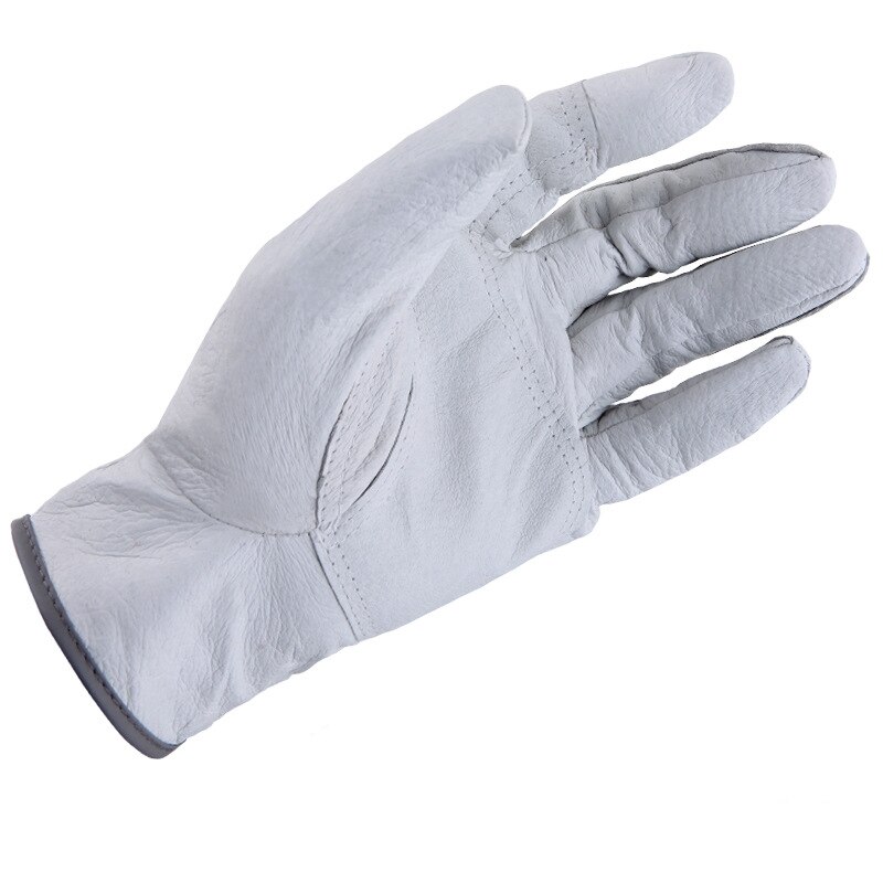 Guantes de trabajo para hombre, guantes finos de seguridad de cuero para el trabajo al aire libre