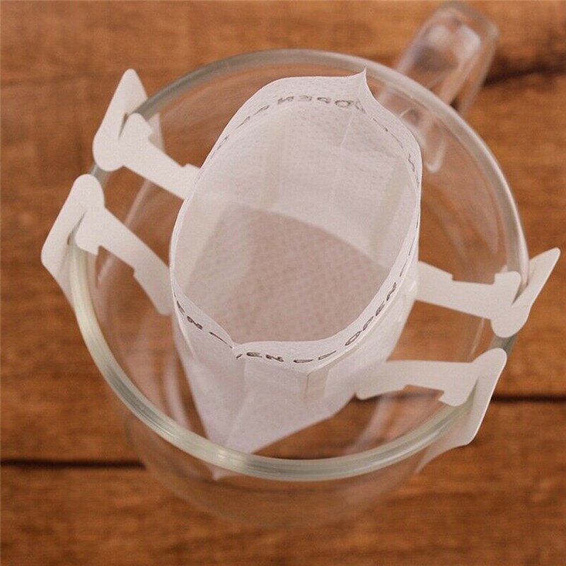 plus récent 50 pièces unique servir jetable goutte à goutte café filtre sacs pour intérieur extérieur japonais crépine suspendus café vide sac