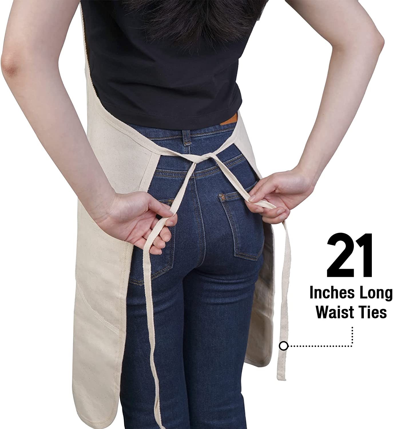 Cotton Solid Color Painting Apron Adult Art Students Triangle Pocket Apron Calligraphy Painting and Oil Painting Studio Workwear