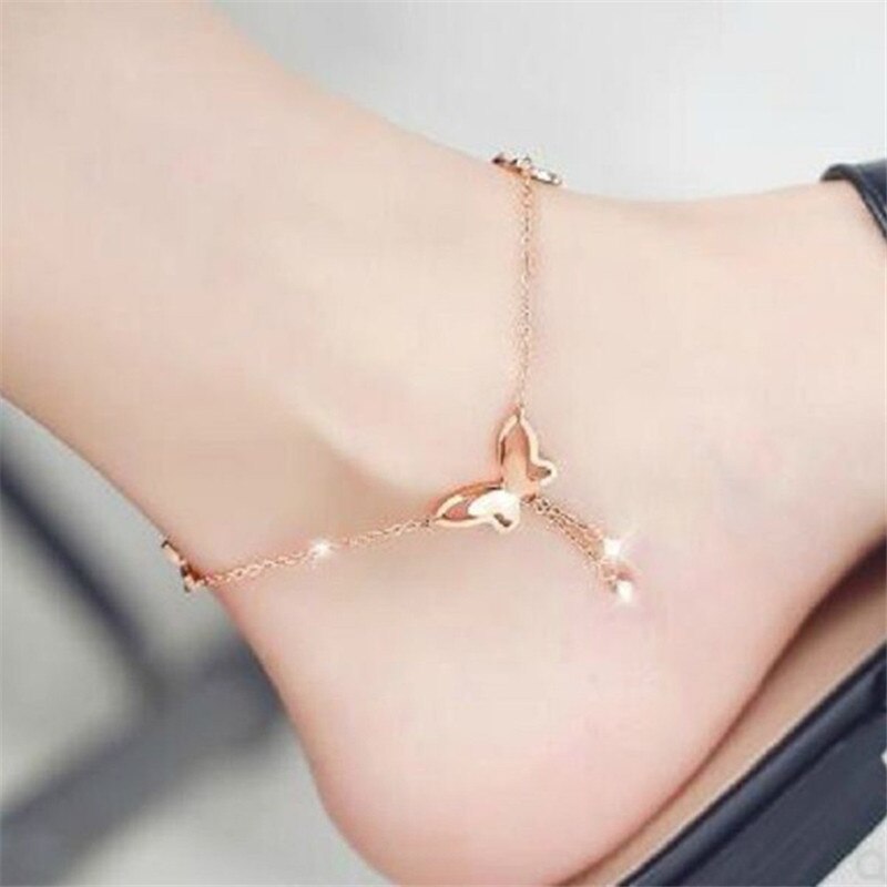 Set van 3 gouden boho-enkelbandjes voor dames en meisjes, zomer, strand, sieraden, beenarmband: 60142