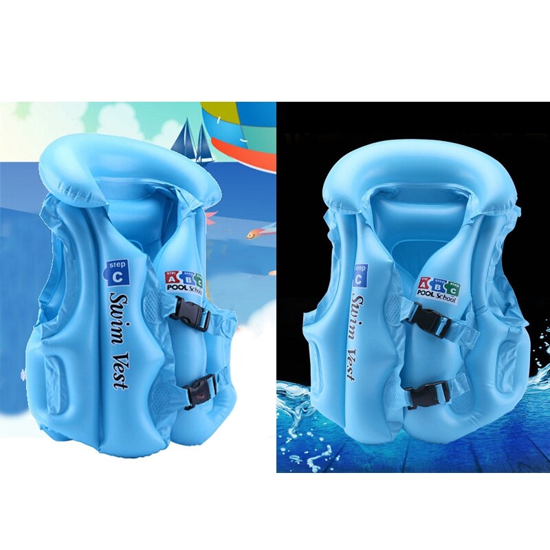 Kinderen Vest Pvc Opblaasbare Zwemmen Float Drijfvermogen Veiligheid Vest G Opblaasbare Zwemmen Vest