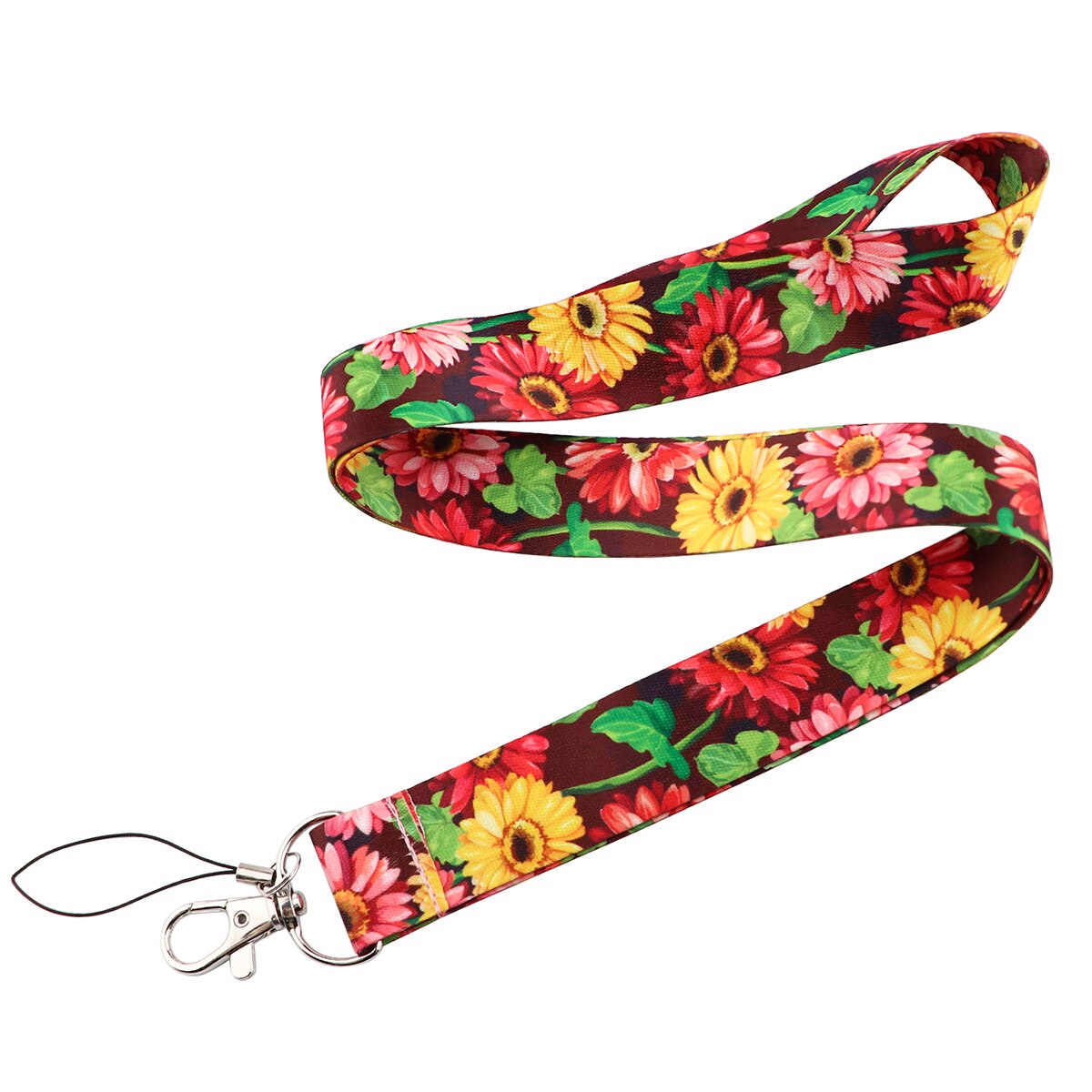 CB1429 girasoli cordini per portachiavi tracolla per distintivo di carta palestra portachiavi cordino portachiavi accessori per telefono corda appesa fai da te: 1