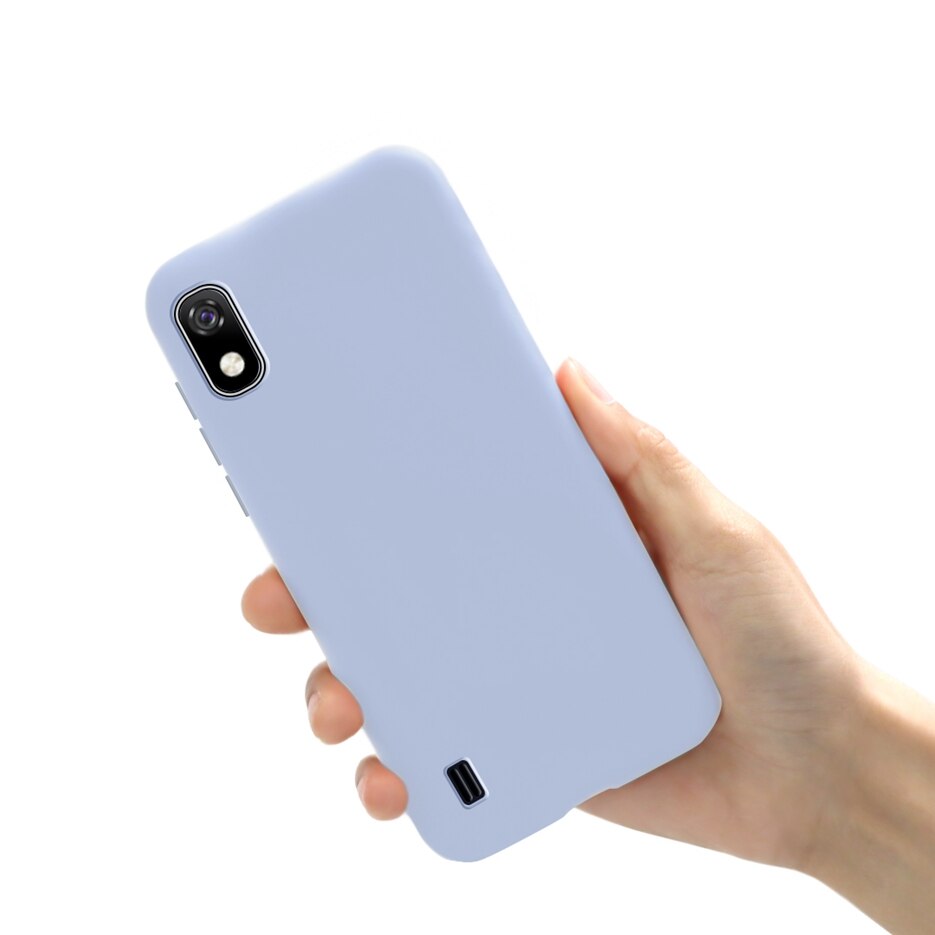 Schutzhülle für samsung Galaxis  a10 sm -a105f, weiches silikon, niedliche, bonbonfarbene handyhülle für samsung  a10 a 10 a105f, rückseite: Lila