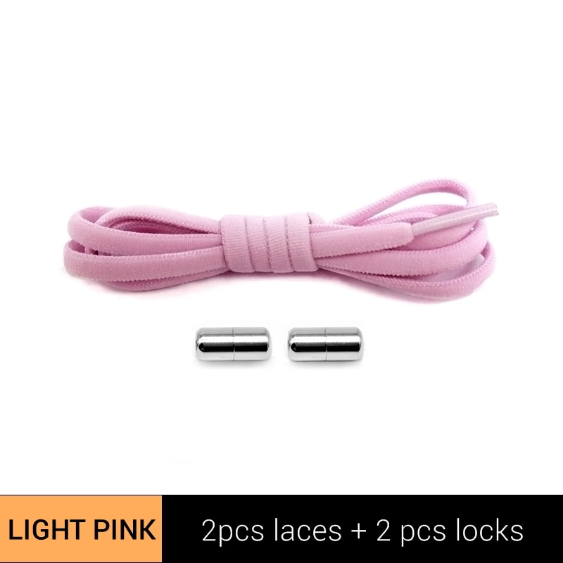 Schnell Elastische Schnürsenkel Metall sperren Schnürsenkel Für freundlicher Erwachsene Turnschuhe: Rosa