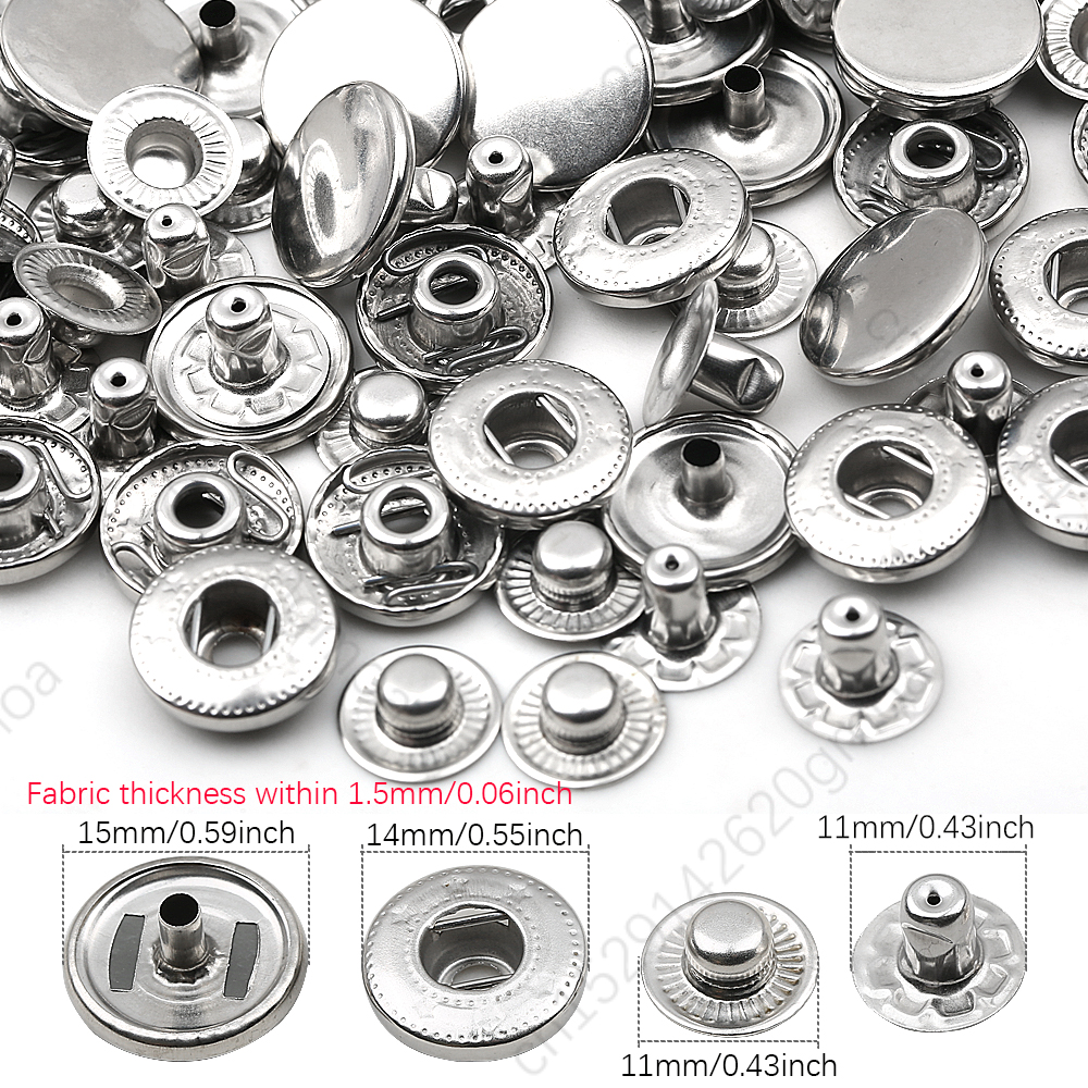 20sets/pack 10-15mm Metal Snap Buttons Sewing Accessories Botones Snaps Button For Clothing bags Leather Pressure Snap Fasteners: DULL