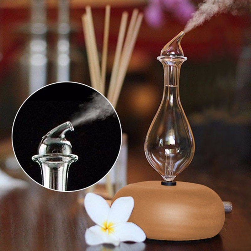 XMX-Holz Glas Aromatherapie Reine Ätherische Öle Diffusor Luft Vernebler Luftbefeuchter Haushalt Luftbefeuchter Klimaanlage Applia
