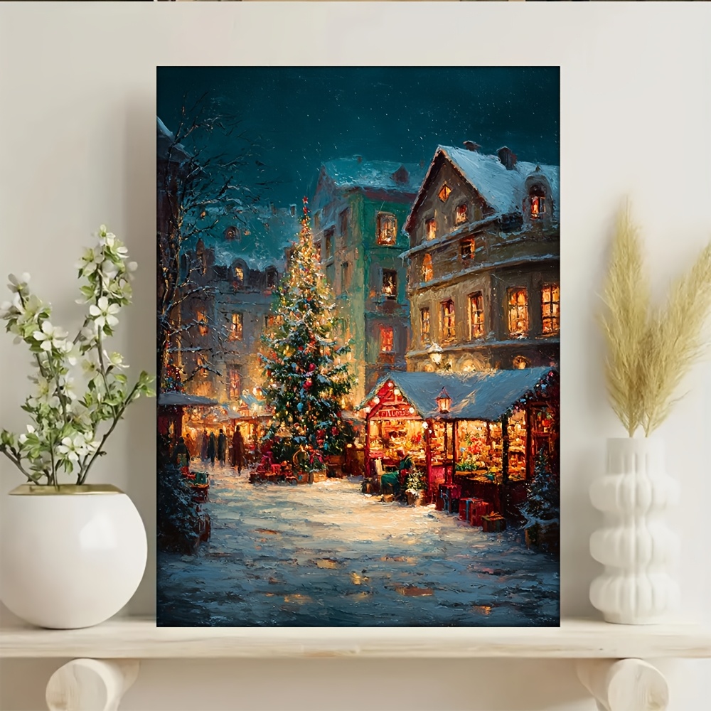 500/1000/1200/2000PCS Puzzles for Adults Beautiful winter street snow scenery,Jigsaw Puzzles Brain Games Home Decor: WHITE