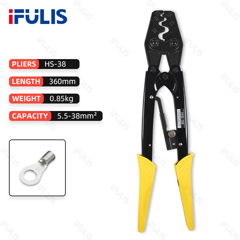 Japanese Multi-functional Crimping Tool Plier Pliers Pressure Clamp Crimper Crimp Electrical For Ferrule Hand Mini Small: HS-38