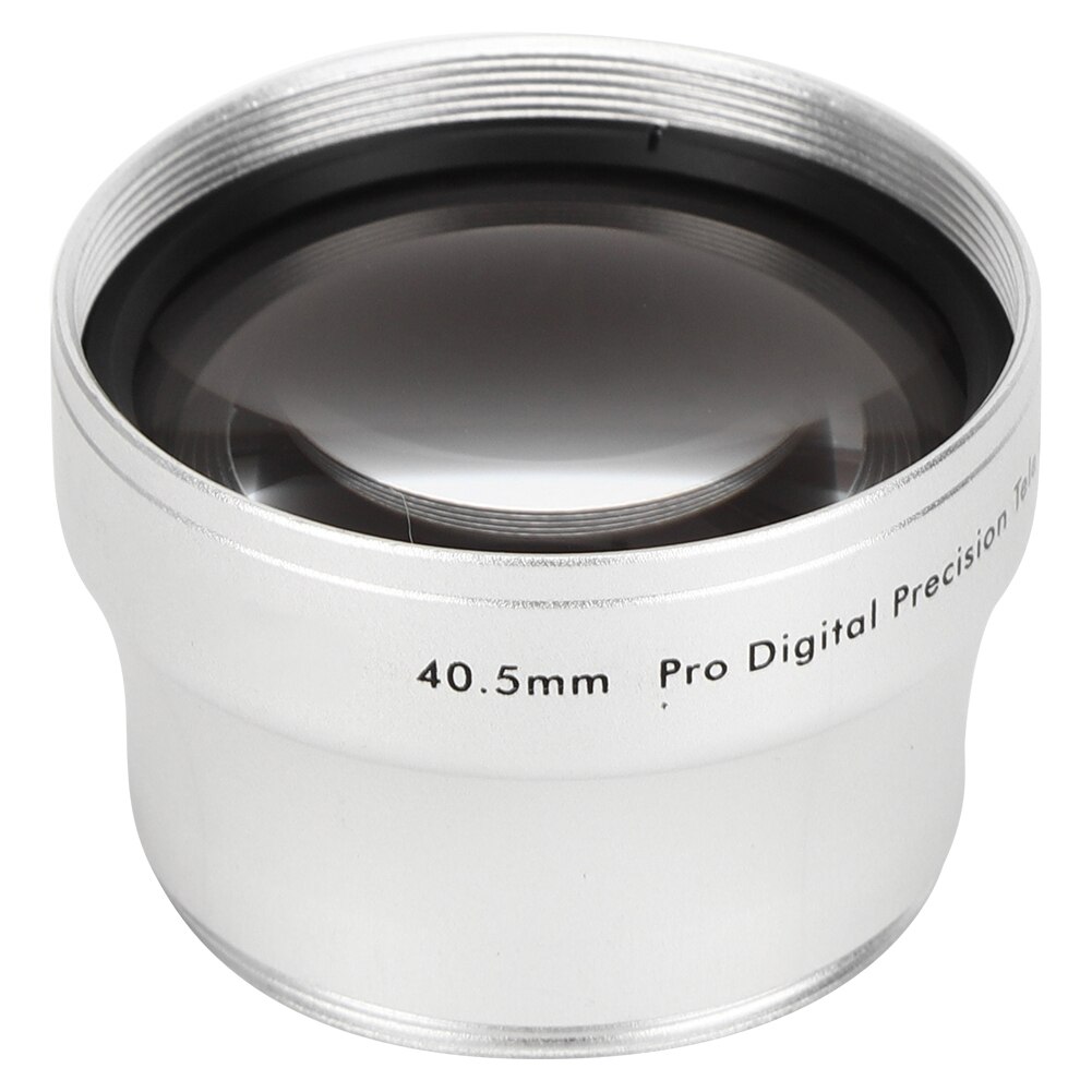 40.5Mm 2X Zwart Aluminium Vergroting Extra Lens Voor Alle 46Mm Opening Diameter Camera Lenzen