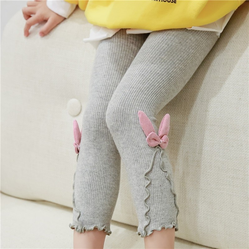 Herbst Winter Kinder Mädchen Gestrickte Leggings Kinder Feste Legging Baby Kleinkind Casual Ankle Bowknot Strümpfe
