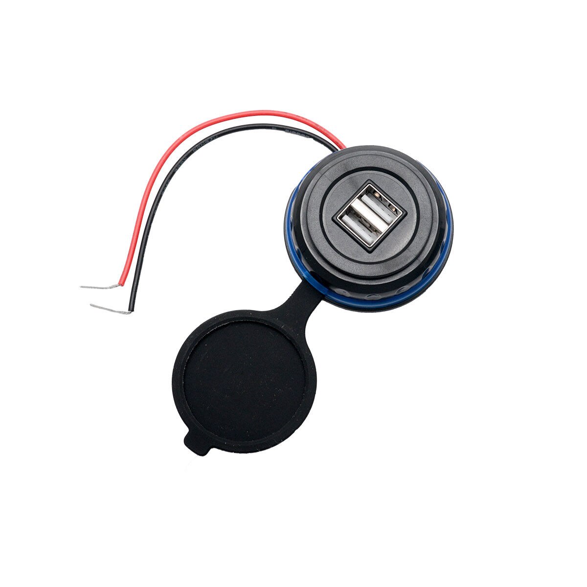 DC 12V/24V Dual USB Charger Power Socket Outlet Plug Panel Cigarette lighter For Truck Car Boat Motorcycle