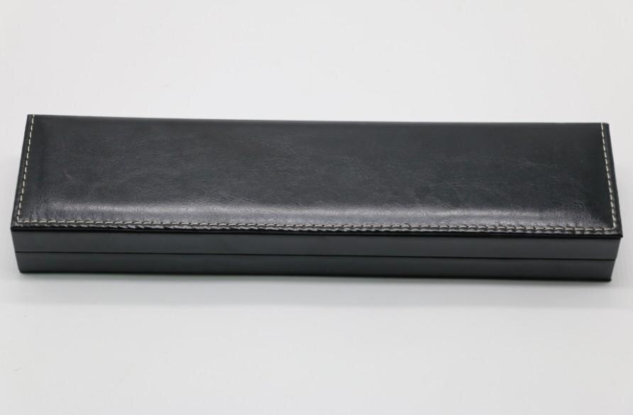Svart pu läder klockbox rektangel klocka förvaringslådor smycken klocka display box paketet