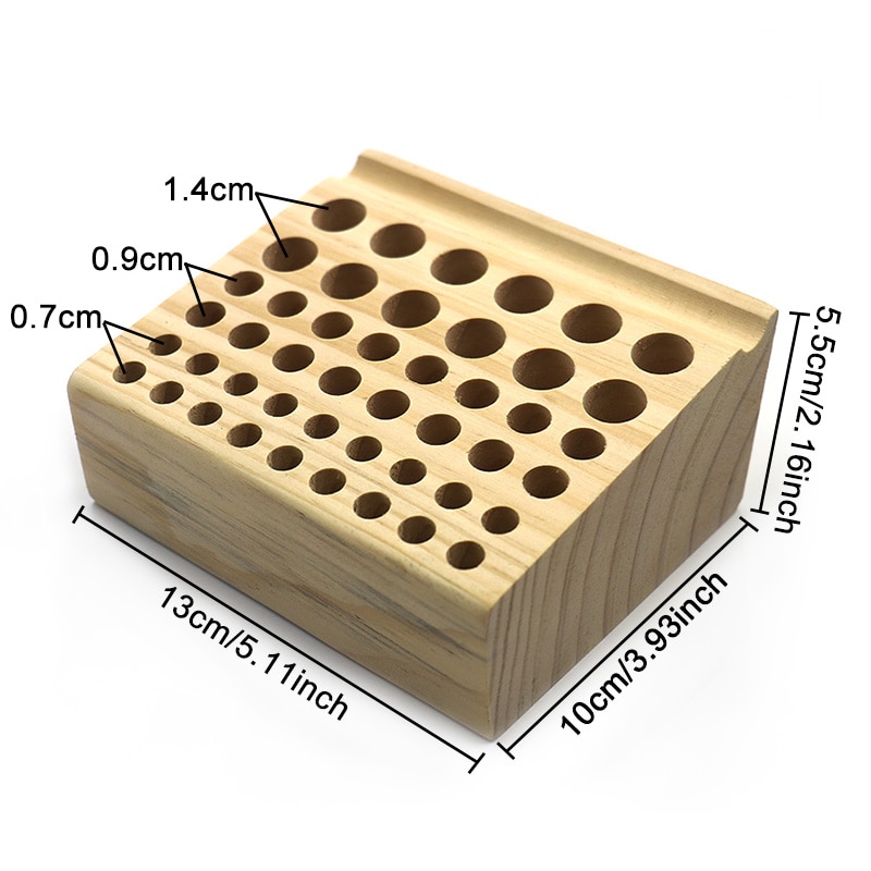 46/98 holes Pine Wooden Leather craft Rack Stand DIY Carving Punching Tools Holder Organizer Storing Leather Tool Storage Box