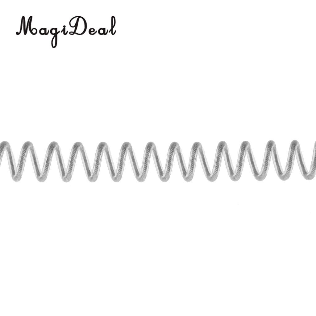 Magideal duurzaam roestvrij staal 1.6m intrekbare draad opgerolde lanyard veiligheidslijn met slot karabijnhaken roeiboot onderdelen benodigdheden