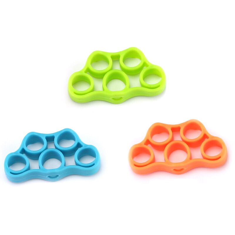 3Pcs Siliconen Verdikte Anti-Breuk Vinger Rally Apparaat Vijf Vinger Rally Ring Vinger Training Apparaat: Default Title