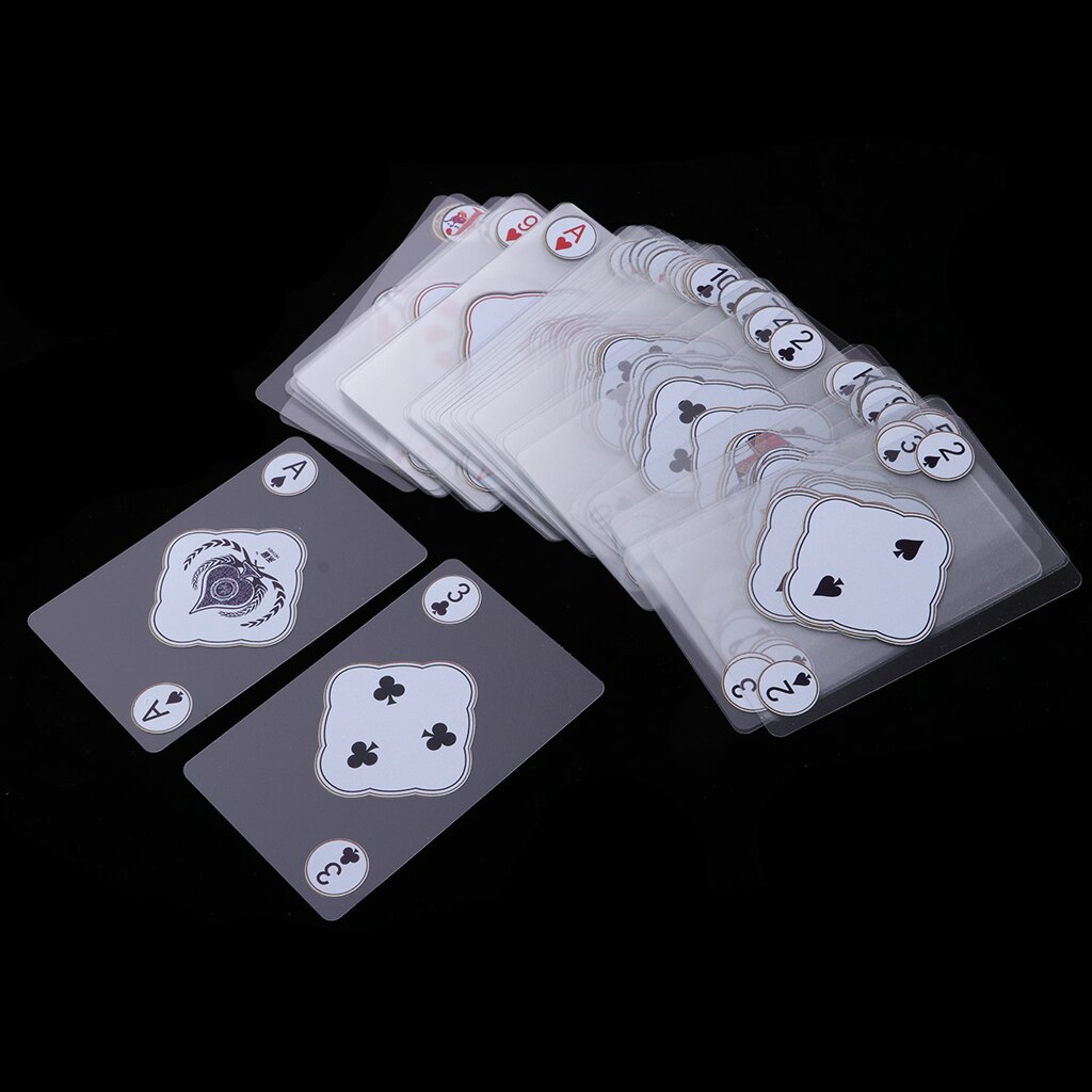 54pcs Waterproof Playing Poker Cards for Friends ,Family Travel Game
