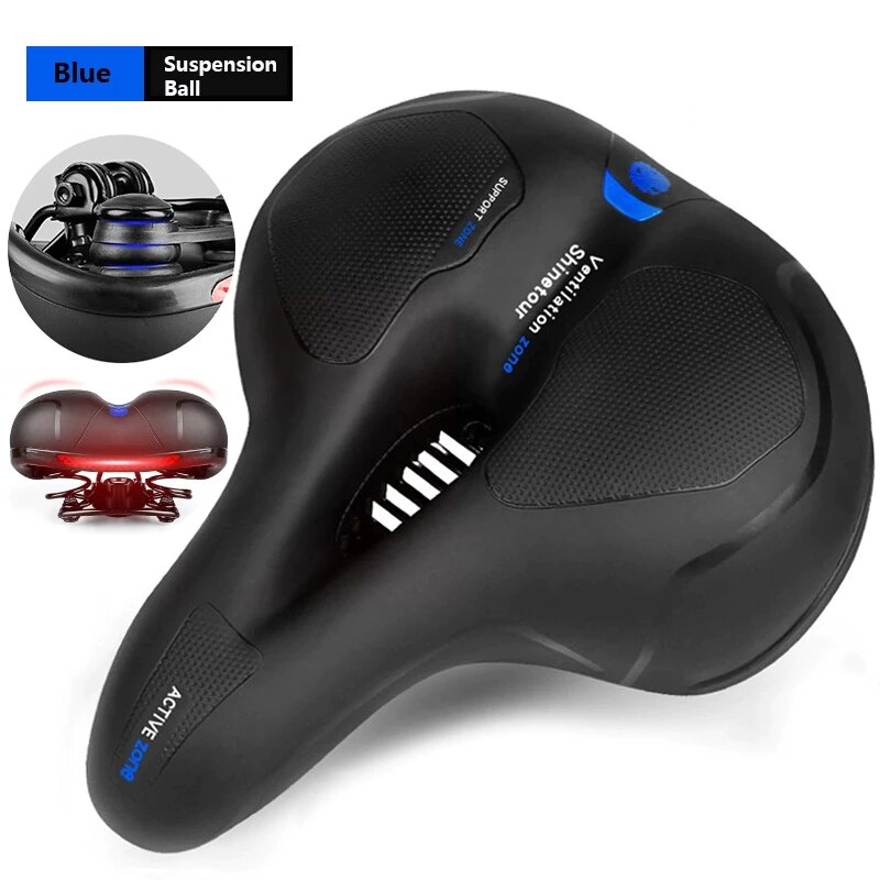 Bike saddle seat Men Women Road Mountain Bicycle Seat Breathable Rainproof Cycling seat Comfortable Soft seat Cycling Accessor: Su Ball blue
