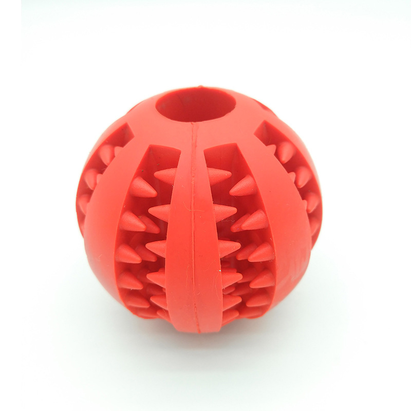 honden speelgoed hond Niet Giftig Hond Speelgoed Rubber Hond Ballen Grote Honden Tand Chew Reinigen Speelgoed Voor Hond Interactieve Speelgoed Puppy Honden Speelgoed voor Kleine Honden: Red-5CM